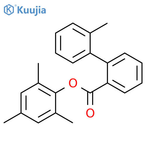 [1,1'-Biphenyl]-2-carboxylic acid, 2'-methyl-, 2,4,6-trimethylphenyl ester structure