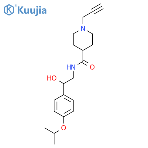 N-{2-hydroxy-2-[4-(propan-2-yloxy)phenyl]ethyl}-1-(prop-2-yn-1-yl)piperidine-4-carboxamide structure