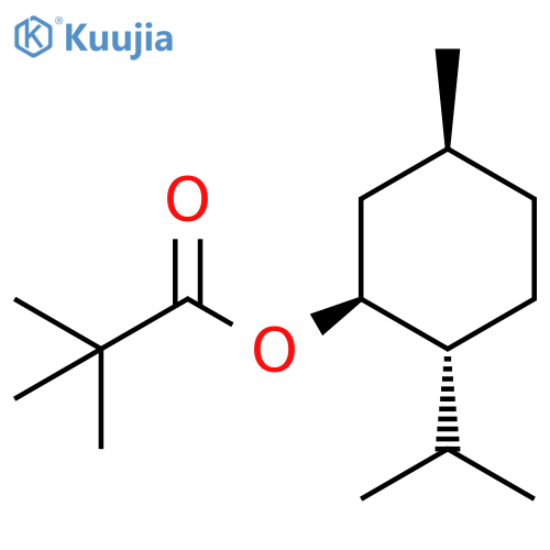 Propanoic acid, 2,2-dimethyl-, (1S,2R,5S)-5-methyl-2-(1-methylethyl)cyclohexyl ester structure