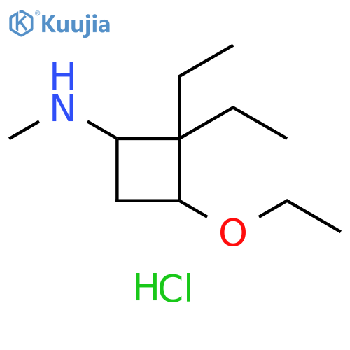 3-ethoxy-2,2-diethyl-N-methylcyclobutan-1-amine hydrochloride structure