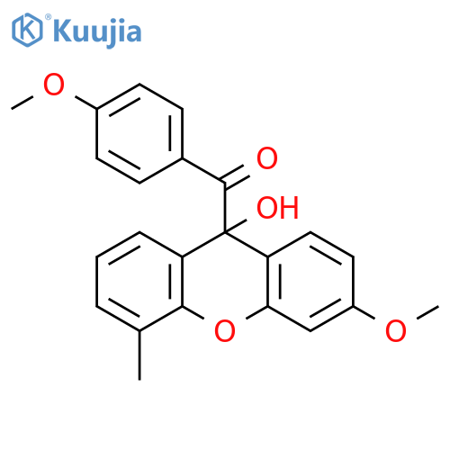 Methanone,(9-hydroxy-3-methoxy-5-methyl-9H-xanthen-9-yl)(4-methoxyphenyl)- structure