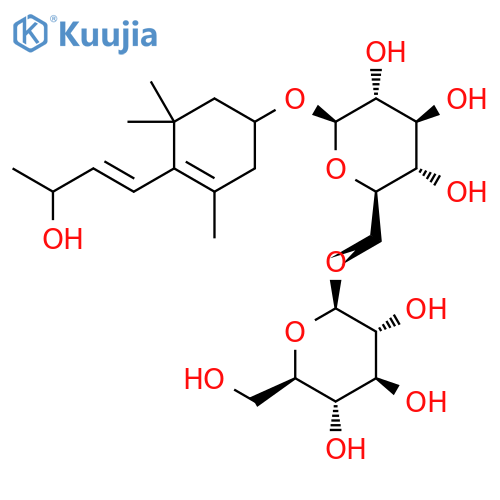 b-D-Glucopyranoside,4-(3-hydroxy-1-buten-1-yl)-3,5,5-trimethyl-3-cyclohexen-1-yl 6-O-b-D-glucopyranosyl- structure
