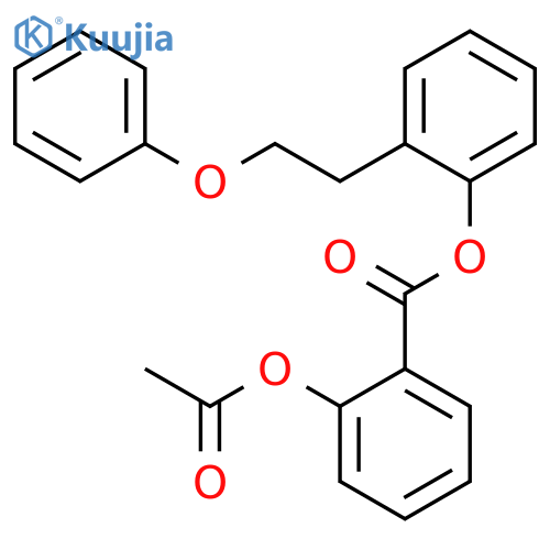 Benzoic acid, 2-(acetyloxy)-, 2-(2-phenoxyethyl)phenyl ester structure