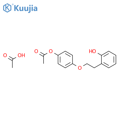 Phenol, 2-[2-[4-(acetyloxy)phenoxy]ethyl]-, acetate structure
