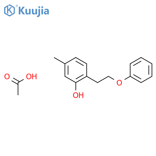 PHENOL, 5-METHYL-2-(2-PHENOXYETHYL)-, ACETATE structure