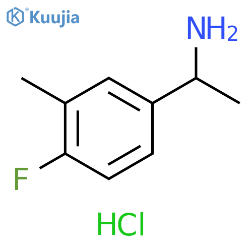 1-(4-fluoro-3-methylphenyl)ethan-1-amine hydrochloride structure