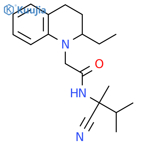 N-(1-cyano-1,2-dimethylpropyl)-2-(2-ethyl-1,2,3,4-tetrahydroquinolin-1-yl)acetamide structure