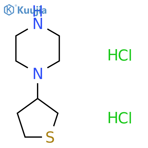 1-(Thiolan-3-yl)piperazine dihydrochloride structure