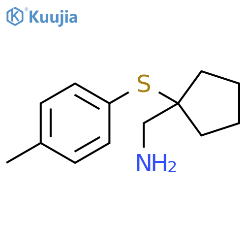 {1-(4-methylphenyl)sulfanylcyclopentyl}methanamine structure