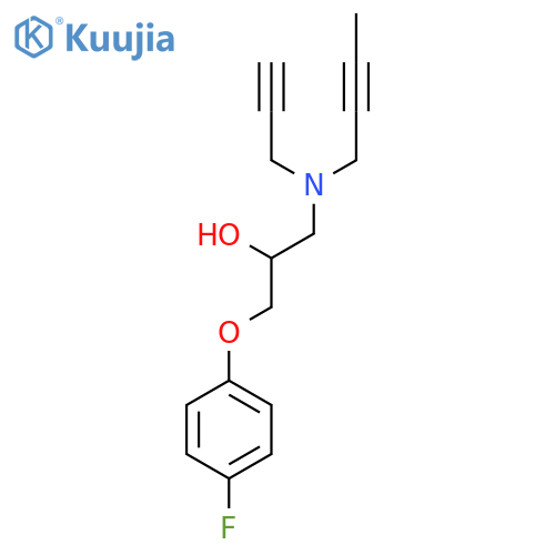 1-(but-2-yn-1-yl)(prop-2-yn-1-yl)amino-3-(4-fluorophenoxy)propan-2-ol structure