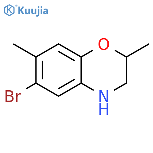 6-bromo-2,7-dimethyl-3,4-dihydro-2H-1,4-benzoxazine structure