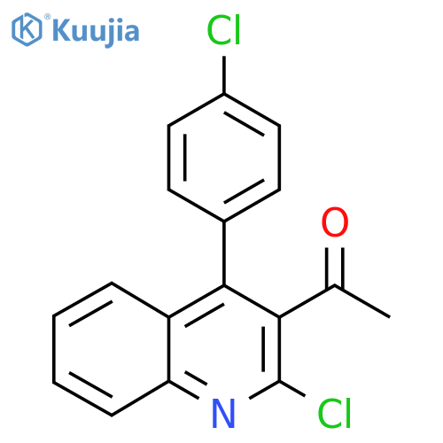1-[2-Chloro-4-(4-chlorophenyl)quinolin-3-yl]ethan-1-one structure