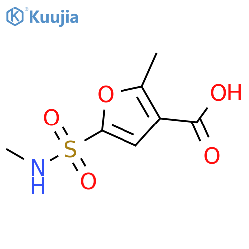 2-methyl-5-(methylsulfamoyl)furan-3-carboxylic acid structure