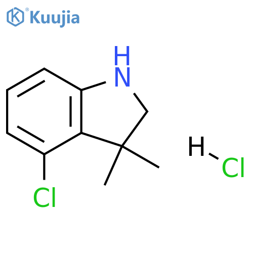 4-chloro-3,3-dimethyl-2,3-dihydro-1H-indole hydrochloride structure