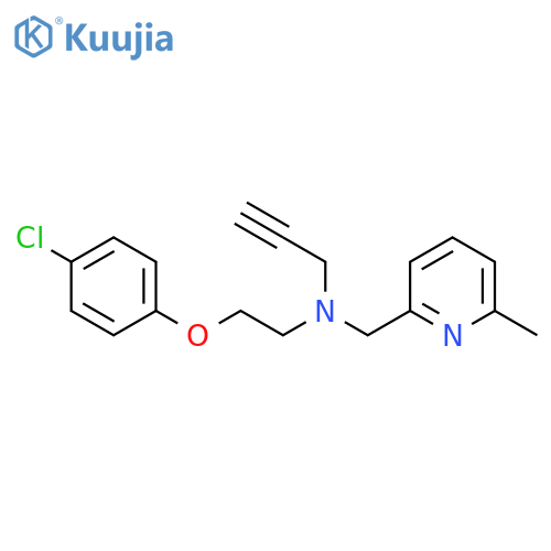 [2-(4-Chlorophenoxy)ethyl][(6-methylpyridin-2-yl)methyl](prop-2-yn-1-yl)amine structure