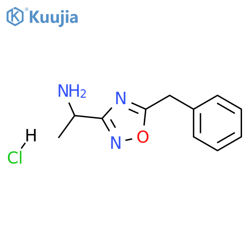 1-(5-benzyl-1,2,4-oxadiazol-3-yl)ethan-1-amine hydrochloride structure