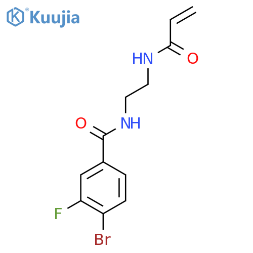 N-{2-(4-bromo-3-fluorophenyl)formamidoethyl}prop-2-enamide structure