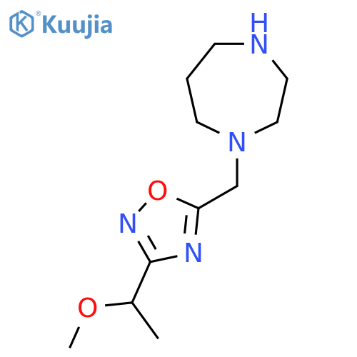 1-{[3-(1-Methoxyethyl)-1,2,4-oxadiazol-5-yl]methyl}-1,4-diazepane structure