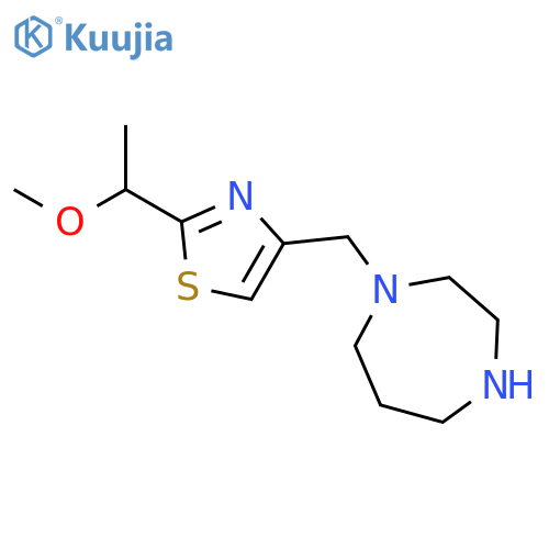 1-{2-(1-methoxyethyl)-1,3-thiazol-4-ylmethyl}-1,4-diazepane structure