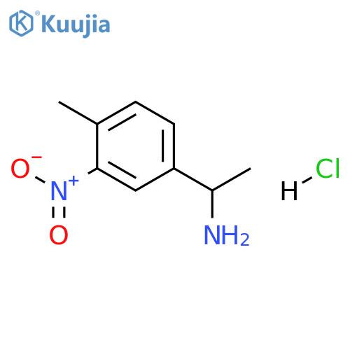 1-(4-methyl-3-nitrophenyl)ethan-1-amine hydrochloride structure