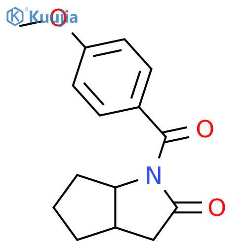 Cyclopenta[b]pyrrol-2(1H)-one, hexahydro-1-(4-methoxybenzoyl)- structure