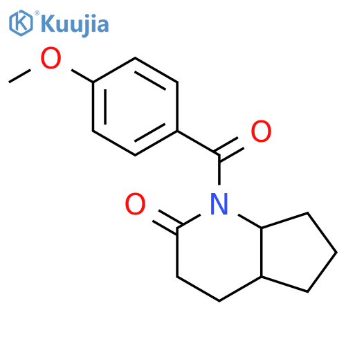 2H-Cyclopenta[b]pyridin-2-one, octahydro-1-(4-methoxybenzoyl)- structure