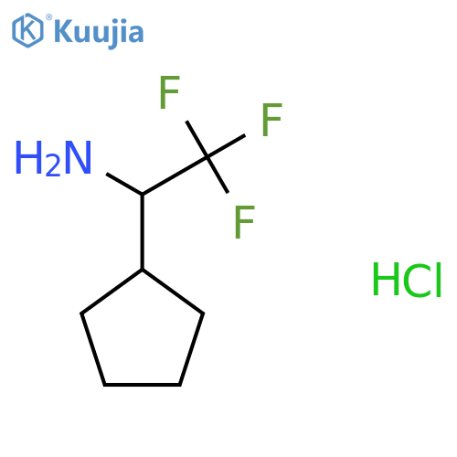 1-cyclopentyl-2,2,2-trifluoroethan-1-amine hydrochloride structure