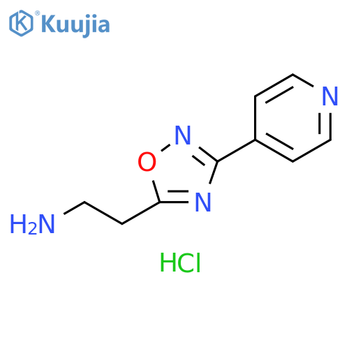 2-[3-(pyridin-4-yl)-1,2,4-oxadiazol-5-yl]ethan-1-amine dihydrochloride structure