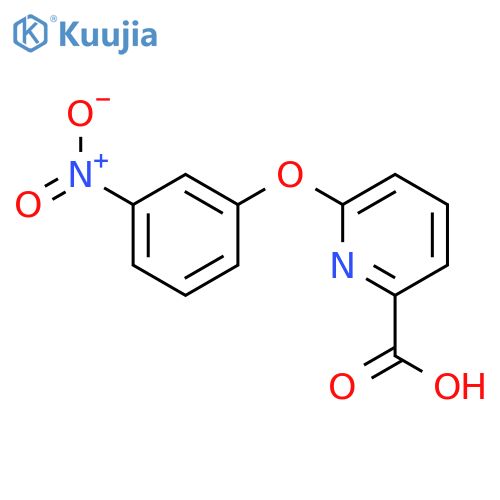 2-Pyridinecarboxylic acid, 6-(3-nitrophenoxy)- structure