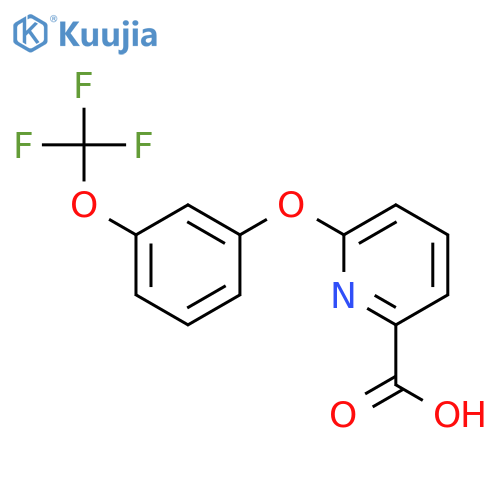2-Pyridinecarboxylic acid, 6-[3-(trifluoromethoxy)phenoxy]- structure