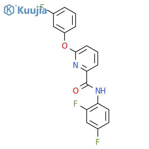 2-Pyridinecarboxamide, N-(2,4-difluorophenyl)-6-(3-fluorophenoxy)- structure