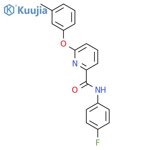 2-Pyridinecarboxamide, N-(4-fluorophenyl)-6-(3-methylphenoxy)- structure