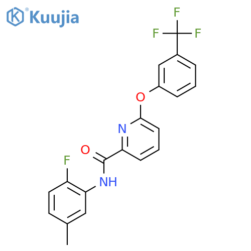 2-Pyridinecarboxamide,N-(2-fluoro-5-methylphenyl)-6-[3-(trifluoromethyl)phenoxy]- structure
