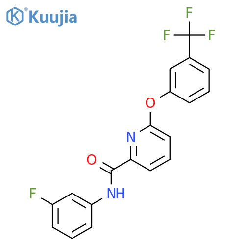 2-Pyridinecarboxamide,N-(3-fluorophenyl)-6-[3-(trifluoromethyl)phenoxy]- structure