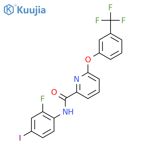 2-Pyridinecarboxamide,N-(2-fluoro-4-iodophenyl)-6-[3-(trifluoromethyl)phenoxy]- structure