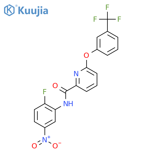 2-Pyridinecarboxamide,N-(2-fluoro-5-nitrophenyl)-6-[3-(trifluoromethyl)phenoxy]- structure