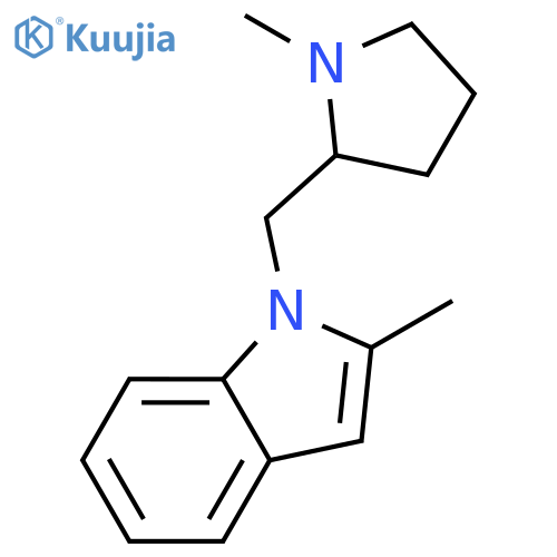 1H-Indole, 2-methyl-1-[(1-methyl-2-pyrrolidinyl)methyl]- structure