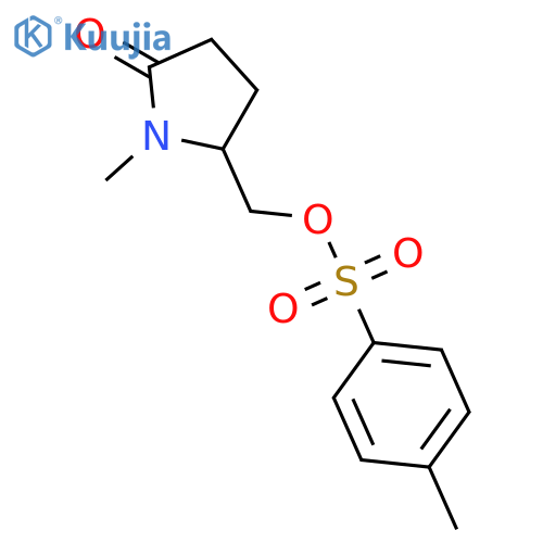 (1-methyl-5-oxopyrrolidin-2-yl)methyl 4-methylbenzene-1-sulfonate structure