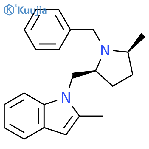 1H-Indole, 2-methyl-1-[[5-methyl-1-(phenylmethyl)-2-pyrrolidinyl]methyl]-,cis- structure
