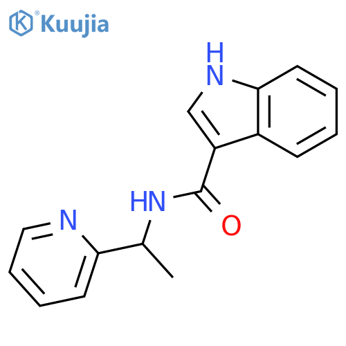 1H-Indole-3-carboxamide, N-[1-(2-pyridinyl)ethyl]- structure