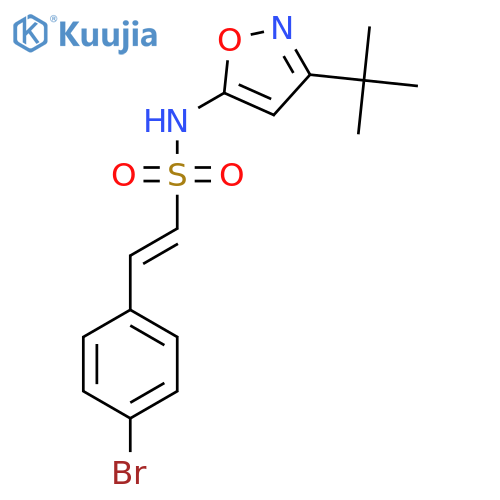 2-(4-bromophenyl)-N-(3-tert-butyl-1,2-oxazol-5-yl)ethene-1-sulfonamide structure