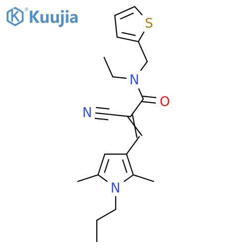 2-cyano-3-(2,5-dimethyl-1-propyl-1H-pyrrol-3-yl)-N-ethyl-N-[(thiophen-2-yl)methyl]prop-2-enamide structure