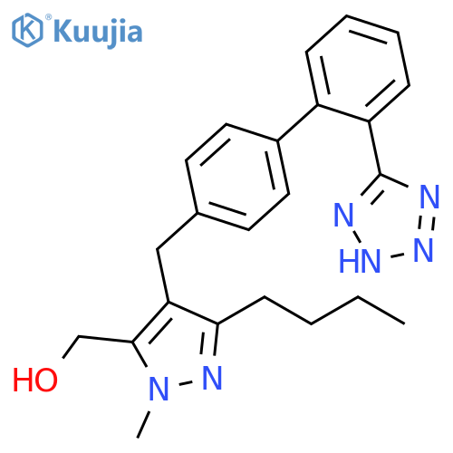 1H-Pyrazole-5-methanol,3-butyl-1-methyl-4-[[2'-(1H-tetrazol-5-yl)[1,1'-biphenyl]-4-yl]methyl]- structure