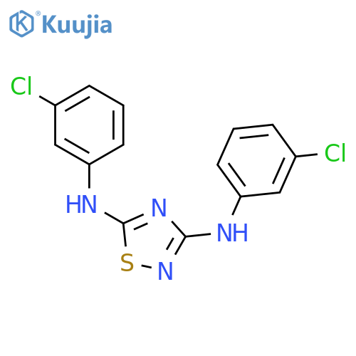 1,2,4-Thiadiazole-3,5-diamine, N,N'-bis(3-chlorophenyl)- structure