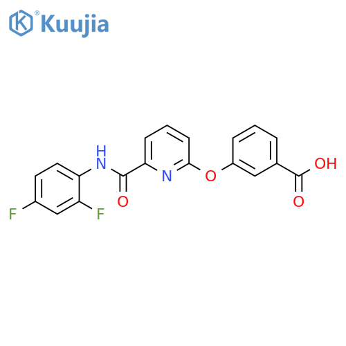 Benzoic acid,3-[[6-[[(2,4-difluorophenyl)amino]carbonyl]-2-pyridinyl]oxy]- structure