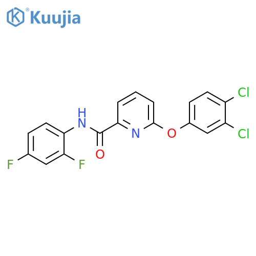 2-Pyridinecarboxamide,6-(3,4-dichlorophenoxy)-N-(2,4-difluorophenyl)- structure