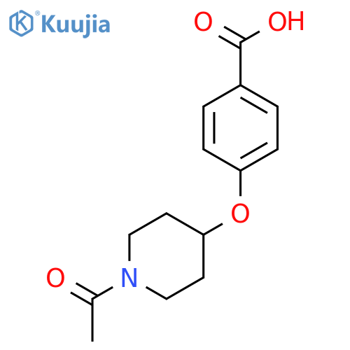 4-(1-acetylpiperidin-4-yl)oxybenzoic acid structure