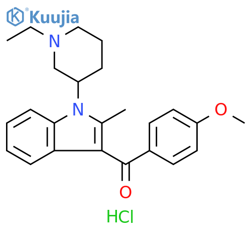 Methanone, [1-(1-ethyl-3-piperidinyl)-2-methyl-1H-indol-3-yl](4-methoxyphenyl)-, hydrochloride (1:1) structure