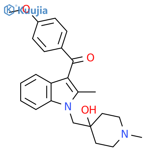 Methanone,[1-[(4-hydroxy-1-methyl-4-piperidinyl)methyl]-2-methyl-1H-indol-3-yl](4-methoxyphenyl)- structure
