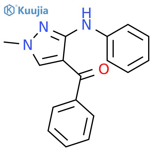 Methanone, [1-methyl-3-(phenylamino)-1H-pyrazol-4-yl]phenyl- structure